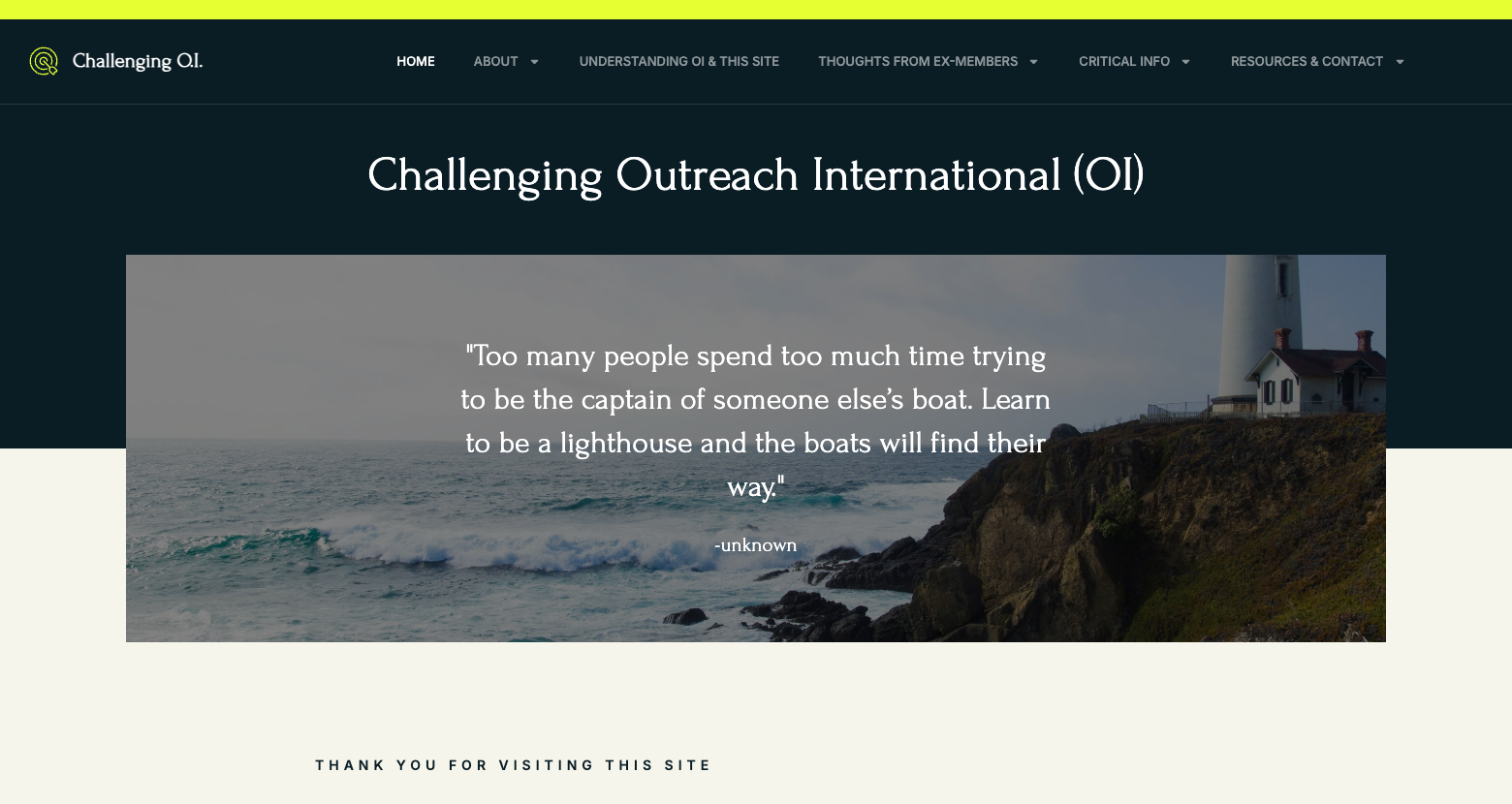 ChallengingOI website homepage